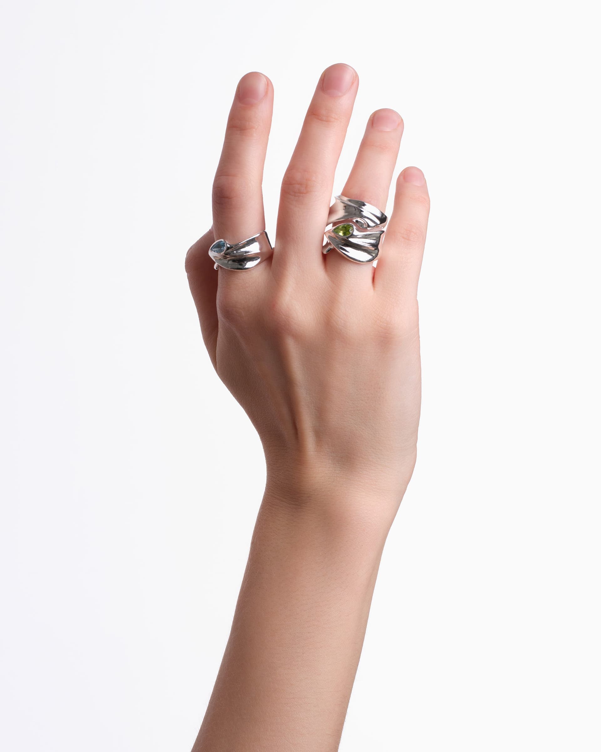 Haze Ring with Peridot - HROA-00548-topaz-peridot